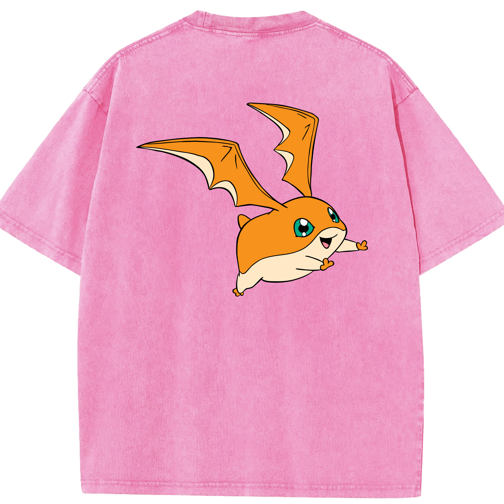 （画像用） Digimon デジタルモンスター/デジモン 綿100% ヴィンテージ風 半袖Tシャツ（背面プリント）